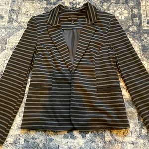 Striped blazer black and white